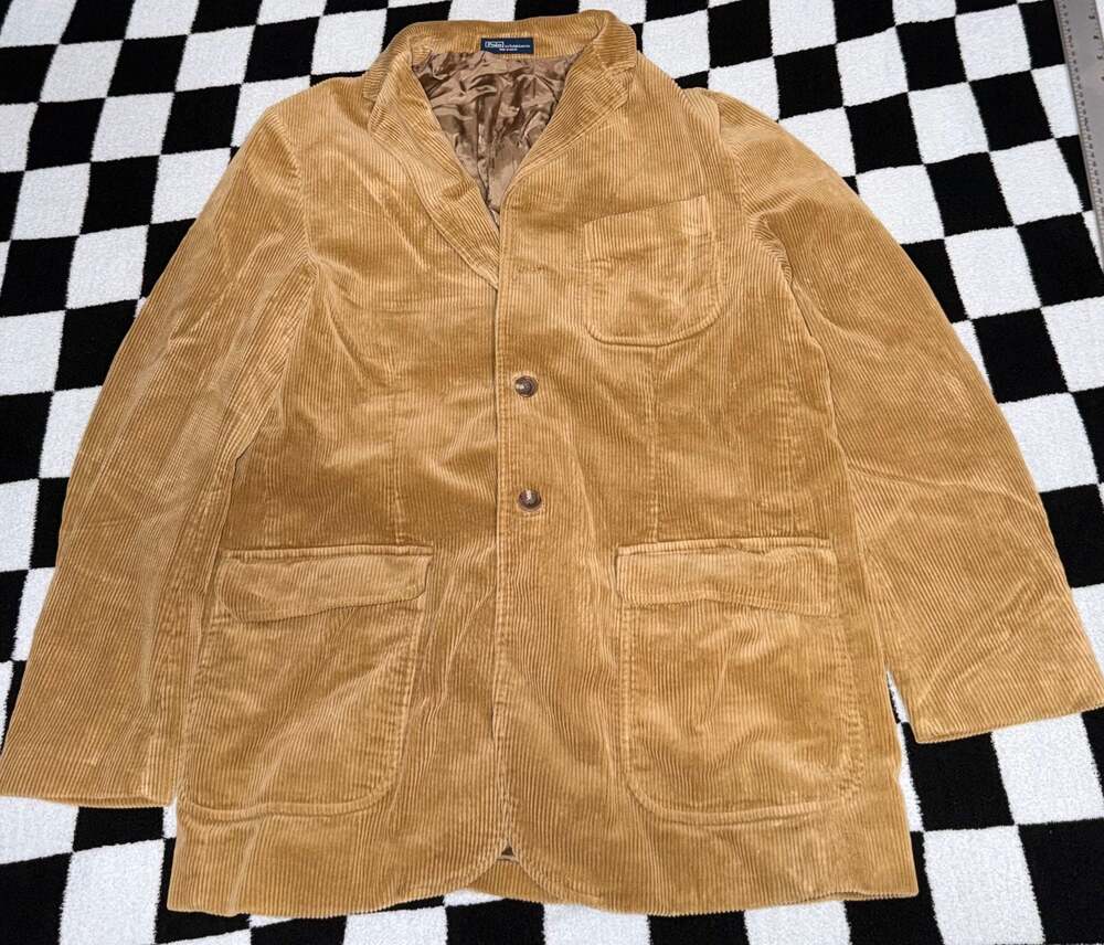 Polo by Ralph Lauren Men's Brown Corduroy Blazer Jacket Size L